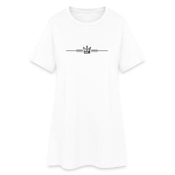 Ligne de la couronne - Robe T-shirt Femme - blanc - Devant