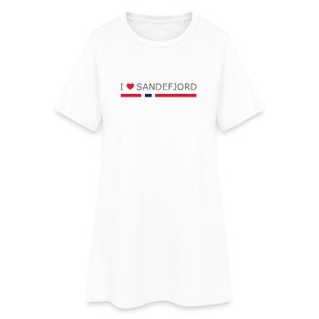 I love Sandefjord - Norway - Norge - Norwegen - Women’s T-Shirt Dress - white - Front
