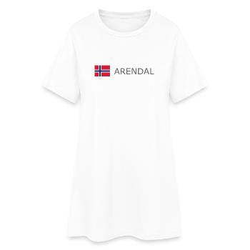Drapeau de la Norvège - Arendal - Norge - Norwegen - Robe T-shirt Femme - blanc - Devant