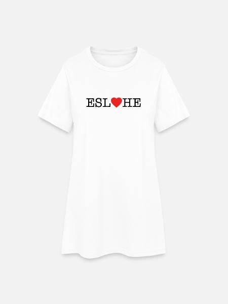 Eslohe - Robe T-shirt Femme - blanc