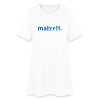 malzeit - Diction cool - Repas - Bon appétit - Robe T-shirt Femme - blanc - Devant