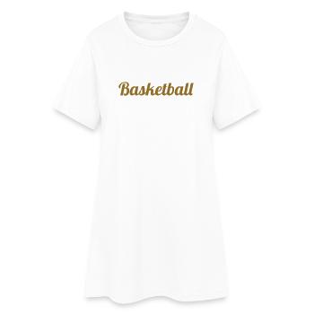 Basketball / Basketball / Basktet-Ball / Sport - Frauen T-Shirt-Kleid - Weiß - Vorne