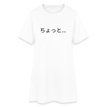 ein bisschen - Frauen T-Shirt-Kleid - Weiß - Vorne
