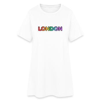 London LGBTQ Rainbow - Robe T-shirt Femme - blanc - Devant