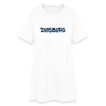 Duisburg - Ruhrpott - NRW - Rhein - Ruhr - Frauen T-Shirt-Kleid - Weiß - Vorne