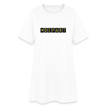 Départ - Robe T-shirt Femme - blanc - Devant