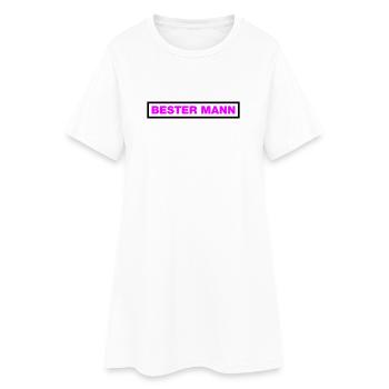 Bester Mann - Frauen T-Shirt-Kleid - Weiß - Vorne