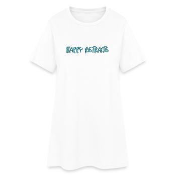 RETRAITE. BONNE RETRAITE. JOYEUSE RETRAITE. COEUR - Robe T-shirt Femme - blanc - Devant