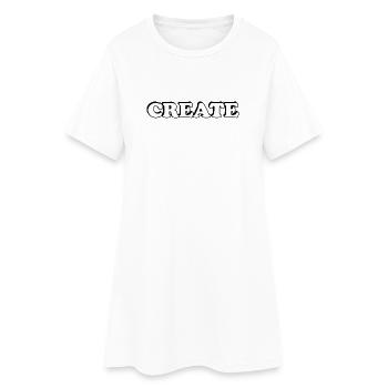créer - Robe T-shirt Femme - blanc - Devant