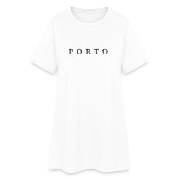 PORTO – Architectural Stone Typography - Frauen T-Shirt-Kleid - Weiß - Vorne