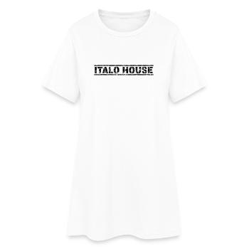 Italo House - Frauen T-Shirt-Kleid - Weiß - Vorne