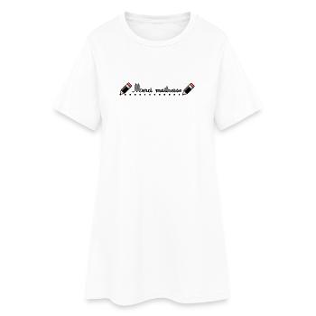 MAÎTRESSE. MAITRE. MERCI. MERCI MAÎTRESSE. MAITRES - Robe T-shirt Femme - blanc - Devant