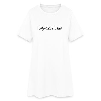 Self-Care Club: Wellness Graphic Design - Women’s T-Shirt Dress - white - Front
