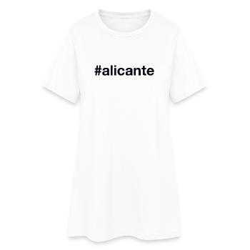 ALICANTE Hashtag - Frauen T-Shirt-Kleid - Weiß - Vorne
