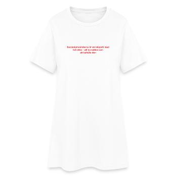 Conception moderne d'ondes sonores abstraites - Robe T-shirt Femme - blanc - Devant
