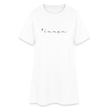 *innen Feminismus Statement Shirt - Frauen T-Shirt-Kleid - Weiß - Vorne