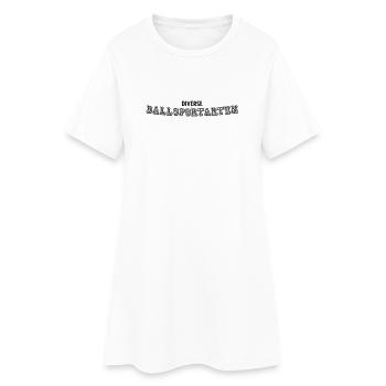 Ballsportarten - Frauen T-Shirt-Kleid - Weiß - Vorne