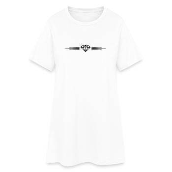 Ligne de symbole de diamant - Robe T-shirt Femme - blanc - Devant