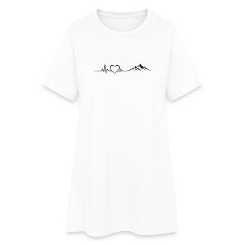 Randonnée montagneuse Montagnes du cœur - Robe T-shirt Femme - blanc - Devant