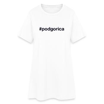 Podgorica Montenegro Hashtag - Robe T-shirt Femme - blanc - Devant