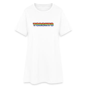 Toronto LGBTQ Rainbow - Robe T-shirt Femme - blanc - Devant
