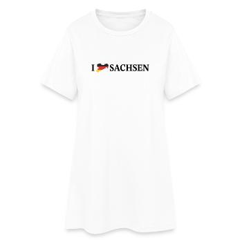I love Sachsen Deutschland - Frauen T-Shirt-Kleid - Weiß - Vorne