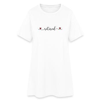 Typographie mignonne à la retraite avec un cœur - Robe T-shirt Femme - blanc - Devant