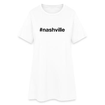 NASHVILLE Hashtag Tennessee - Robe T-shirt Femme - blanc - Devant