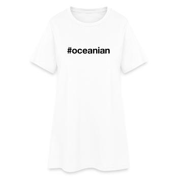 OZEANISCH - Frauen T-Shirt-Kleid - Weiß - Vorne