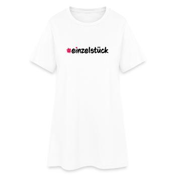 Einzelstück - Frauen T-Shirt-Kleid - Weiß - Vorne