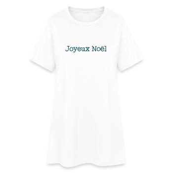 NOËL. JOYEUX NOËL. MERRY CHRISTMAS. NOUVEL AN - Robe T-shirt Femme - blanc - Devant