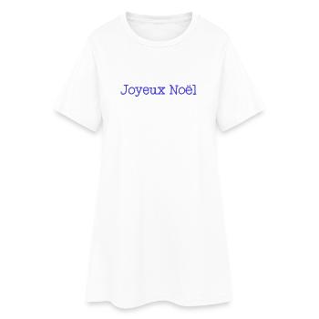 NOËL. JOYEUX NOËL. MERRY CHRISTMAS. NOUVEL AN - Robe T-shirt Femme - blanc - Devant