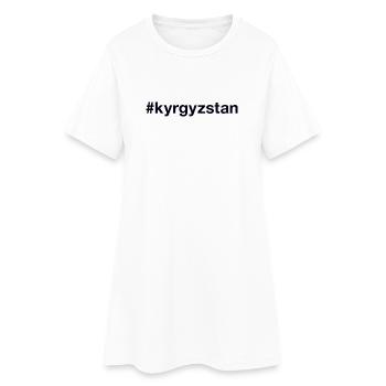Kyryzstan Kirghizistan Hashtag - Robe T-shirt Femme - blanc - Devant