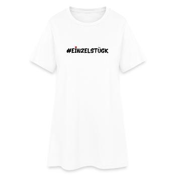 Einzelstück - Frauen T-Shirt-Kleid - Weiß - Vorne