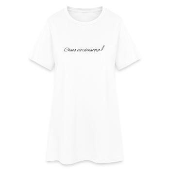 Chaos Coordinator Funny Teacher School T-Shirt - Women’s T-Shirt Dress - white - Front