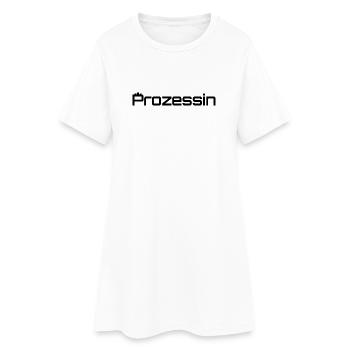 Prozessin = Prinzessin + Prozess - Frauen T-Shirt-Kleid - Weiß - Vorne
