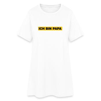 Ich bin Papa - Frauen T-Shirt-Kleid - Weiß - Vorne