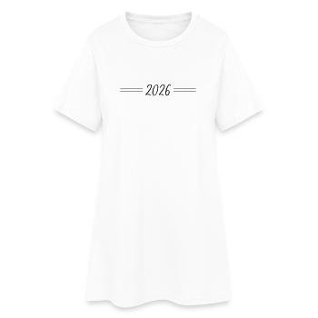2026 year element - Women’s T-Shirt Dress - white - Front