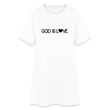 Dieu est amour - Cœur spirituel chrétien - Robe T-shirt Femme - blanc - Devant