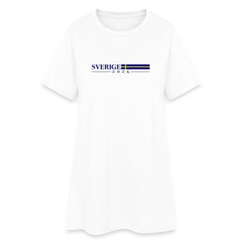 Drapeau de Suède 2026 - Robe T-shirt Femme - blanc - Devant