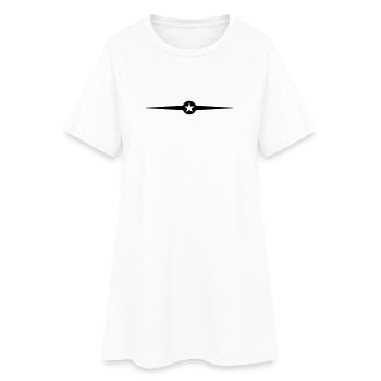 Ligne étoile - Robe T-shirt Femme - blanc - Devant