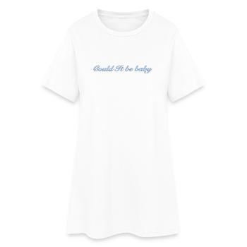 IMG 7277 - Frauen T-Shirt-Kleid - Weiß - Vorne