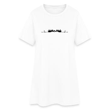 Montagnes de battements de cœur - Robe T-shirt Femme - blanc - Devant