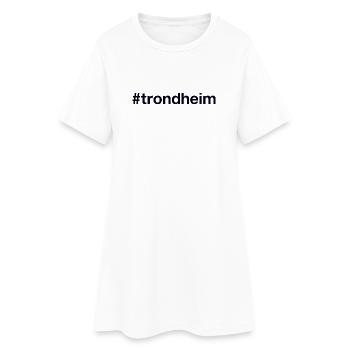 TRONDHEIM Norvège Norge Norwegen - Robe T-shirt Femme - blanc - Devant