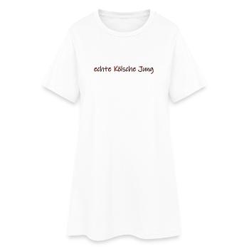 echte Kölsche Jung - Frauen T-Shirt-Kleid - Weiß - Vorne