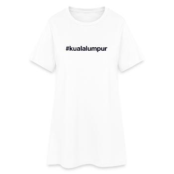 KUALA LUMPUR Hashtag Malaisie - Robe T-shirt Femme - blanc - Devant