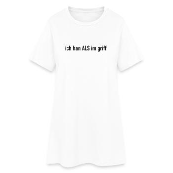 ich han ALS im griff schwarz - Frauen T-Shirt-Kleid - Weiß - Vorne