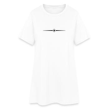 Icône de tiret de ligne - Robe T-shirt Femme - blanc - Devant