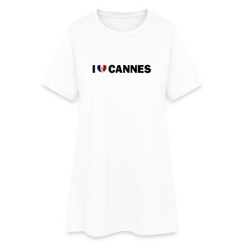 J’adore Cannes France - Robe T-shirt Femme - blanc - Devant