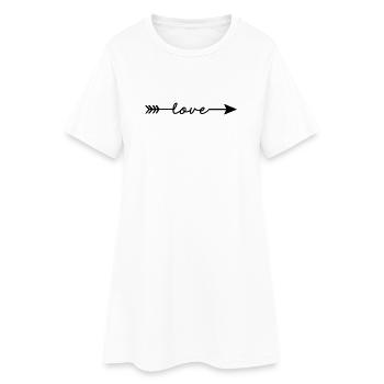love fléchette tendance cadeau amour amour - Robe T-shirt Femme - blanc - Devant